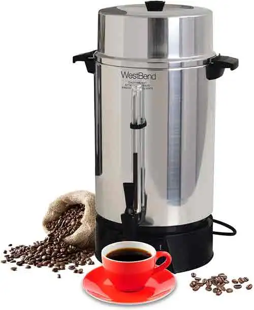 West Bend 33600 Highly Polished Aluminum Commercial Coffee Urn